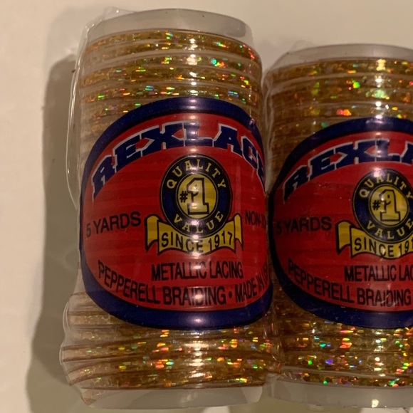 NWT LOT OF 8 REXLACE PLASTIC/ METALLIC LACING. - Picture 8 of 11